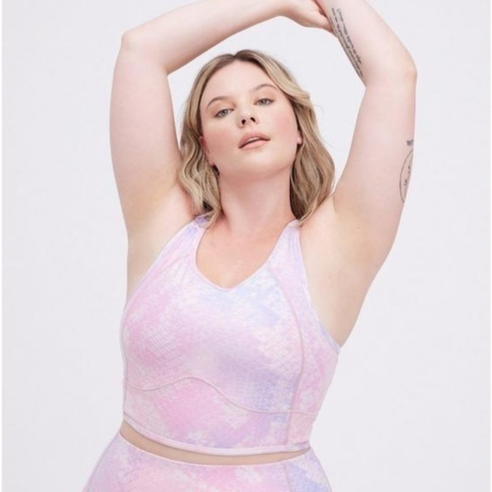 Torrid Low-Impact Sports Bra Purple Shine Size 2X